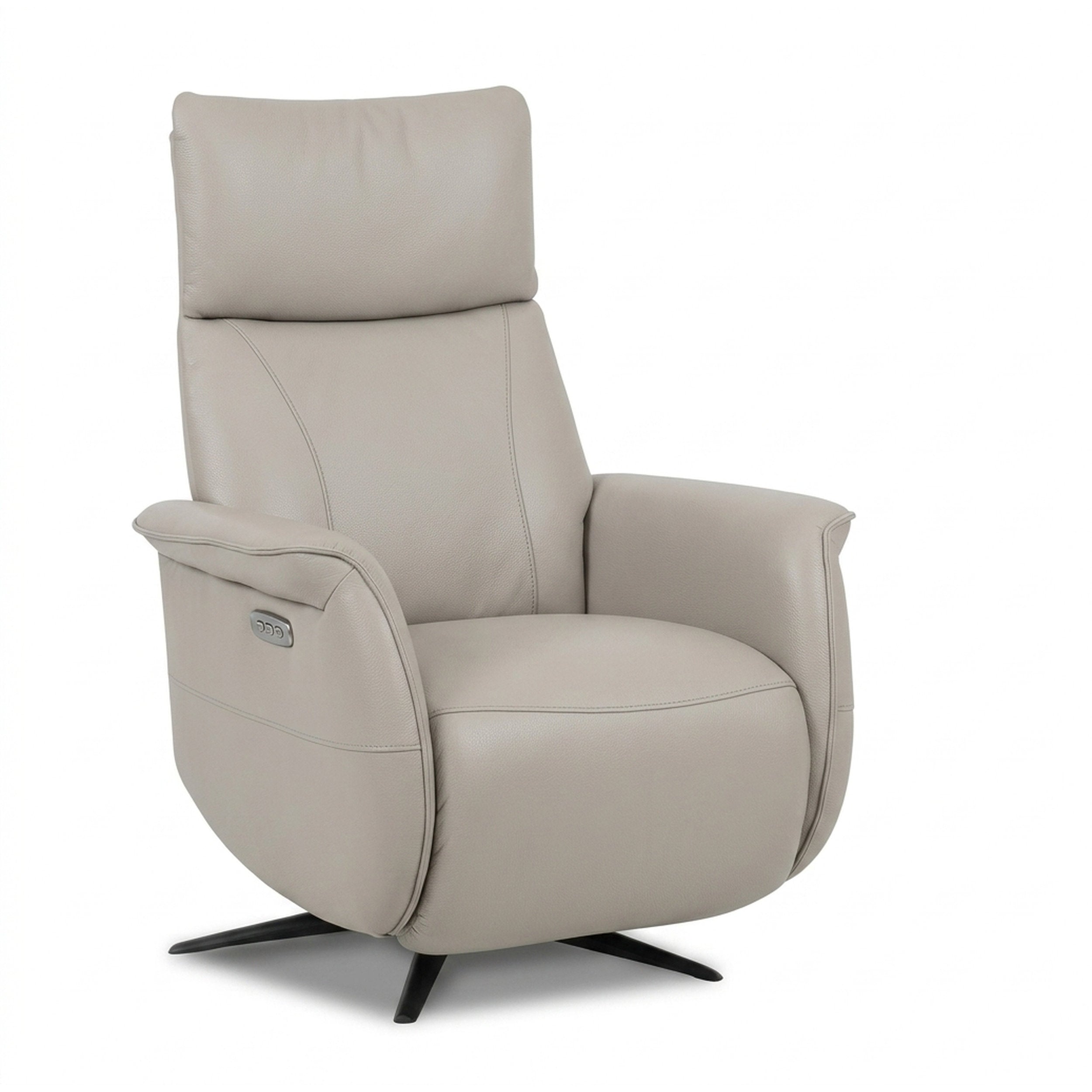 Powell Recliner - Leather: Pine Bark