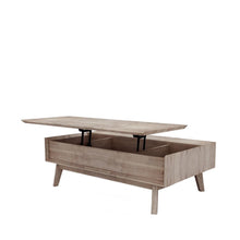 Load image into Gallery viewer, Wooden coffee table with lift-top design on a white background
