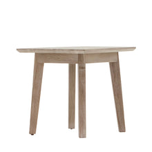 Load image into Gallery viewer, Wooden side table on a white background
