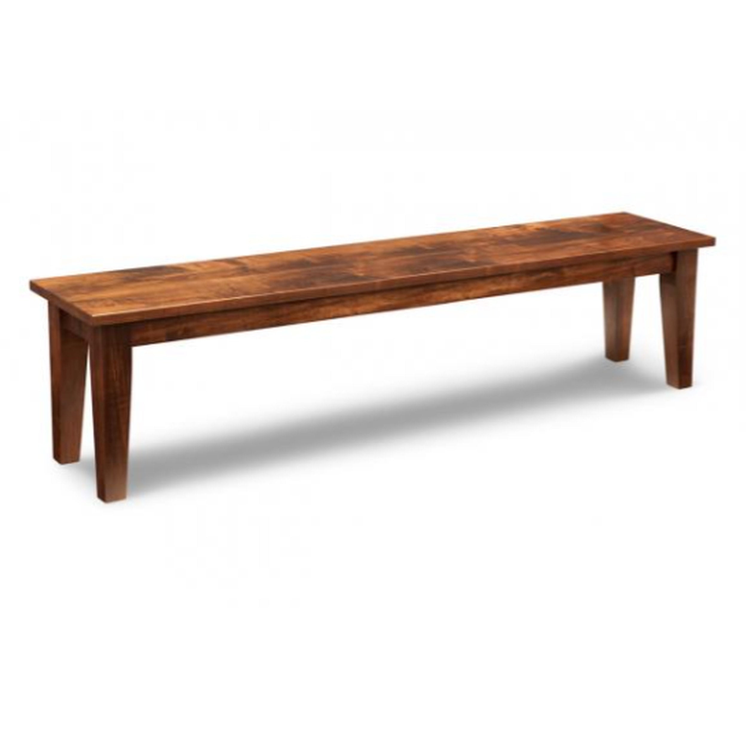 Wooden bench on a white background