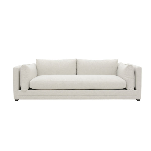 Beige sofa on a white background