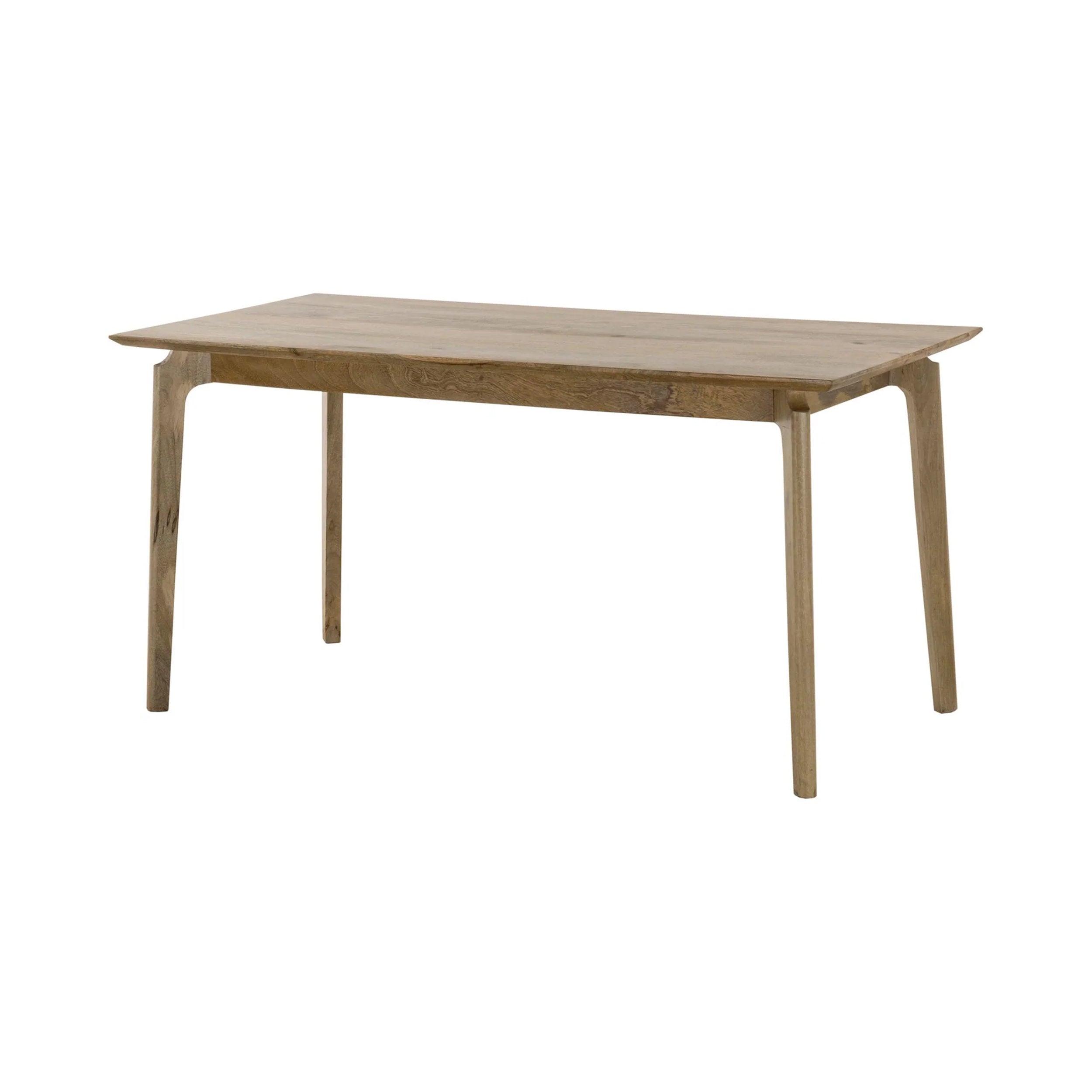 Kenzo Small Dining Table by LH Home in natural oak finish, solid wood construction, tapered legs, clean rectangular top.