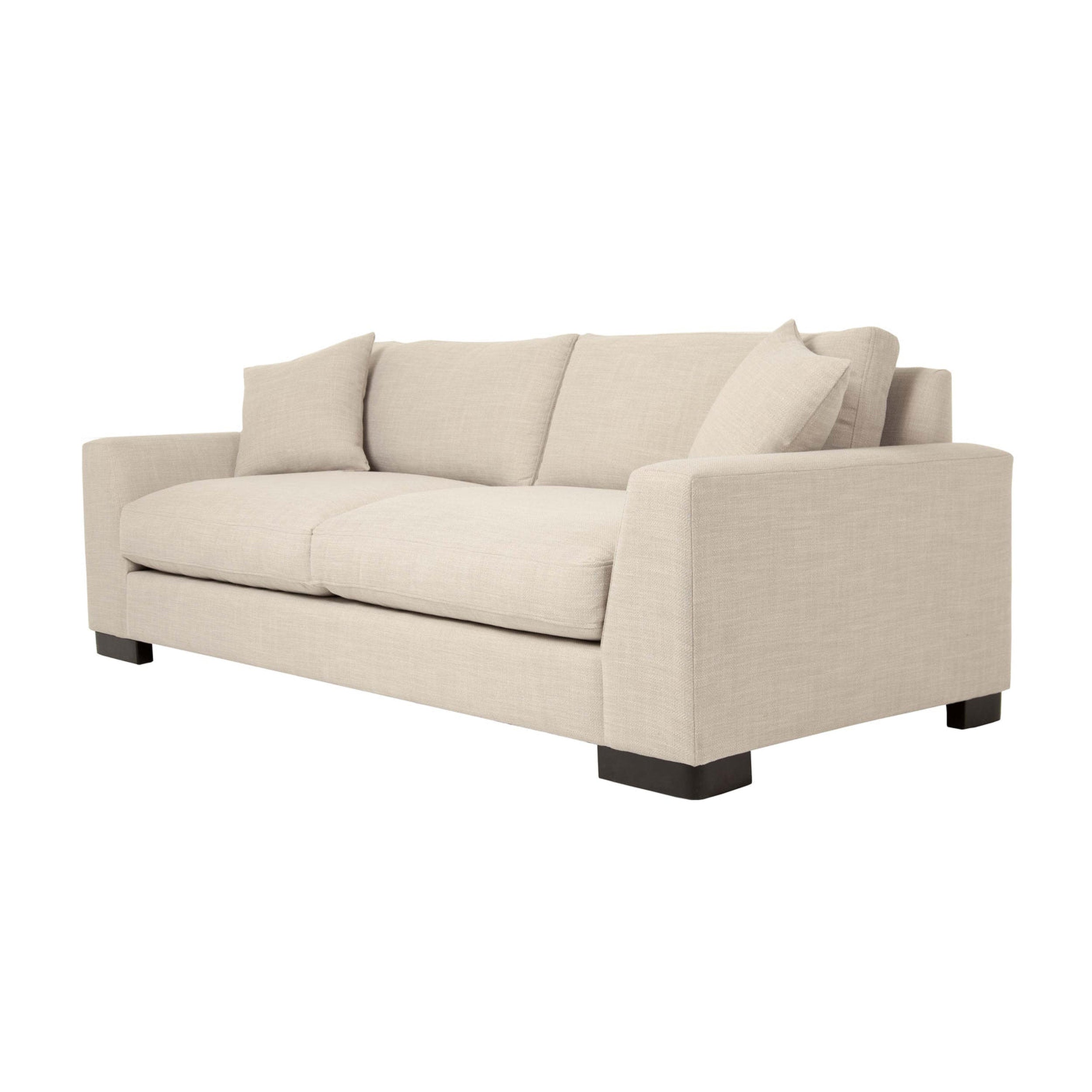 Beige sofa on a white background