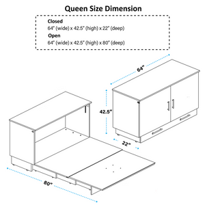 Midtown Queen Cabinet Bed