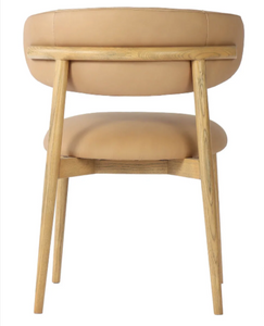 Milo Dining Chair - Tan Leather