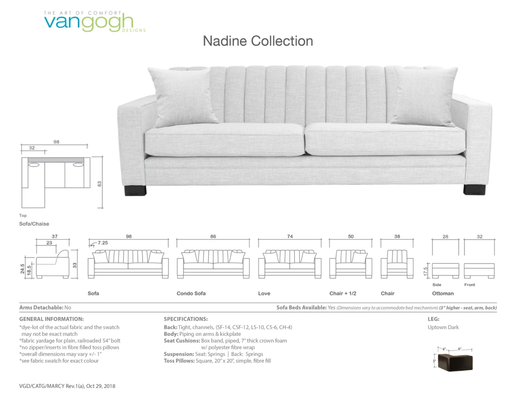 nadine dimension sheet