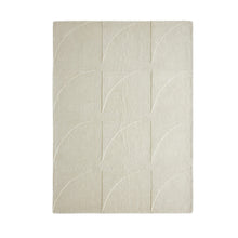 Load image into Gallery viewer, beige area rug showing patterns
