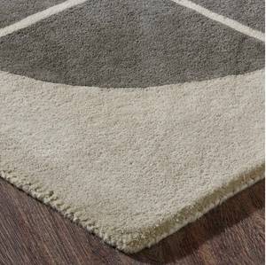 close up of the perseverance rug showing the pattern and a beige tone