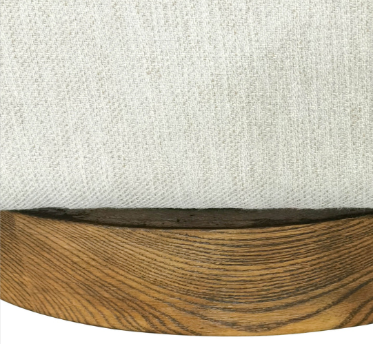 closeup of the romer wood base showing it in a light brown color