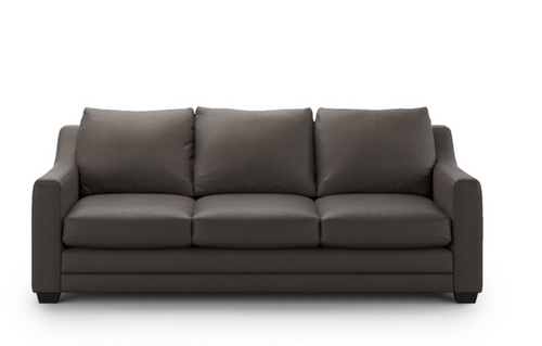 Gray sofa on a white background