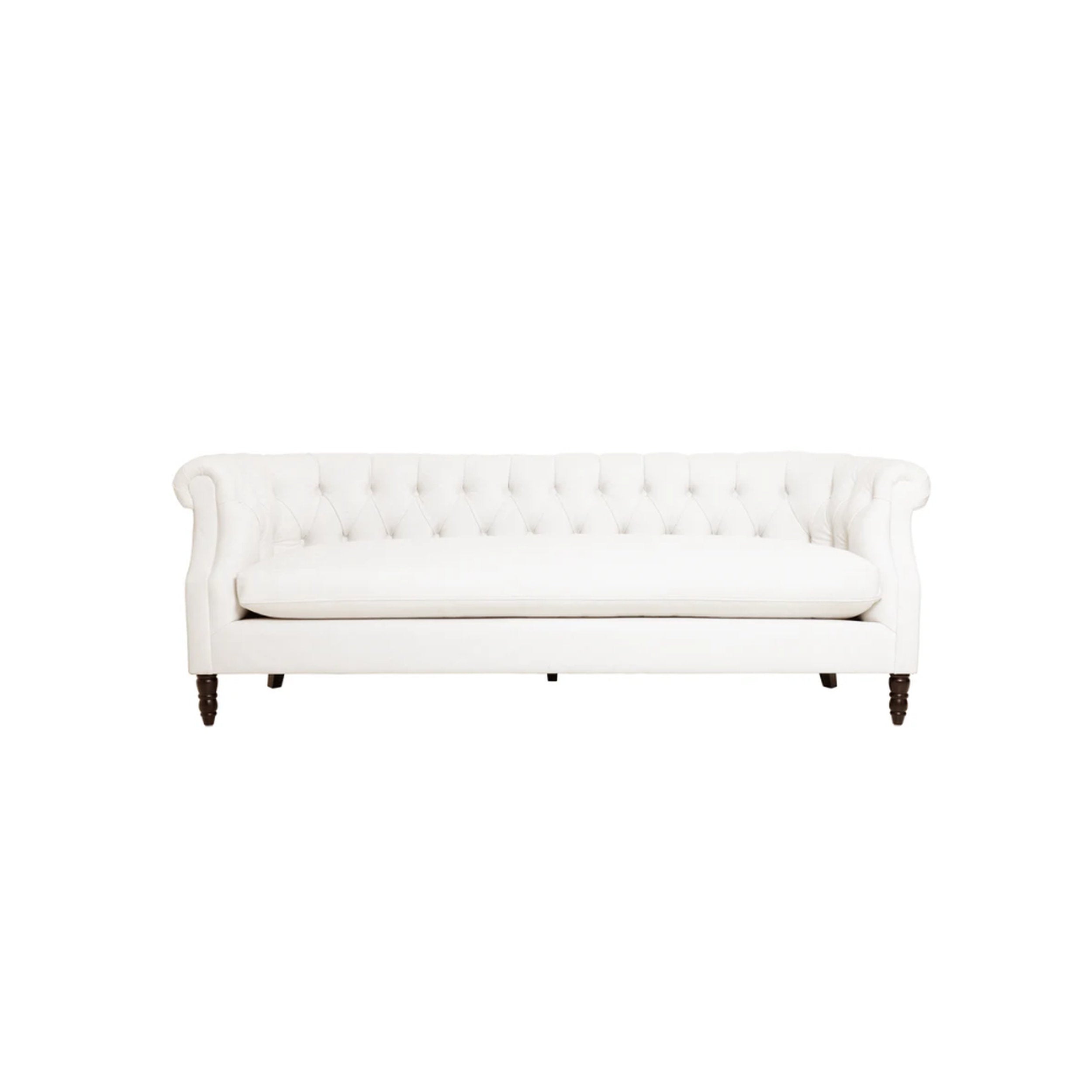 White sofa on a white background