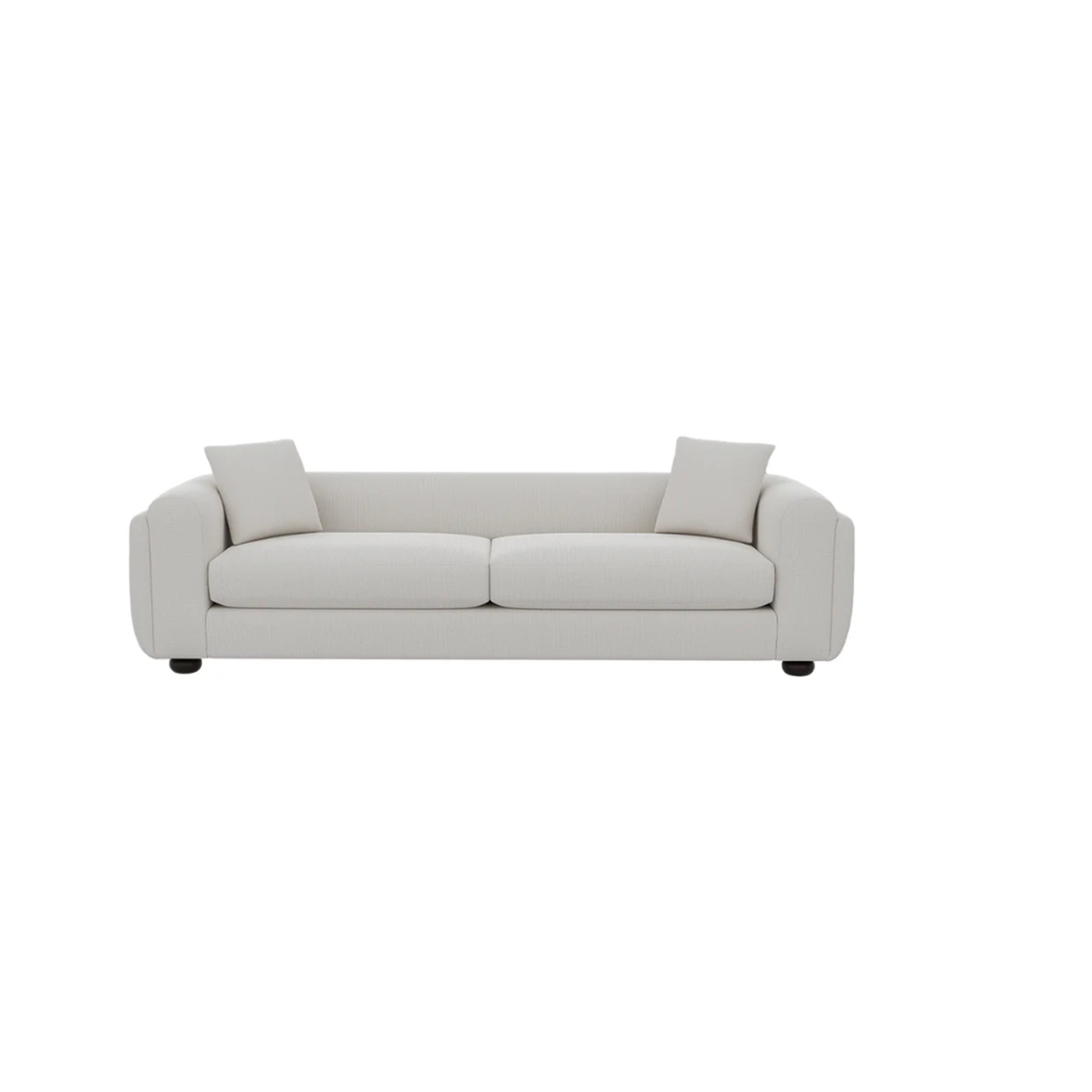 Gray sofa on a white background