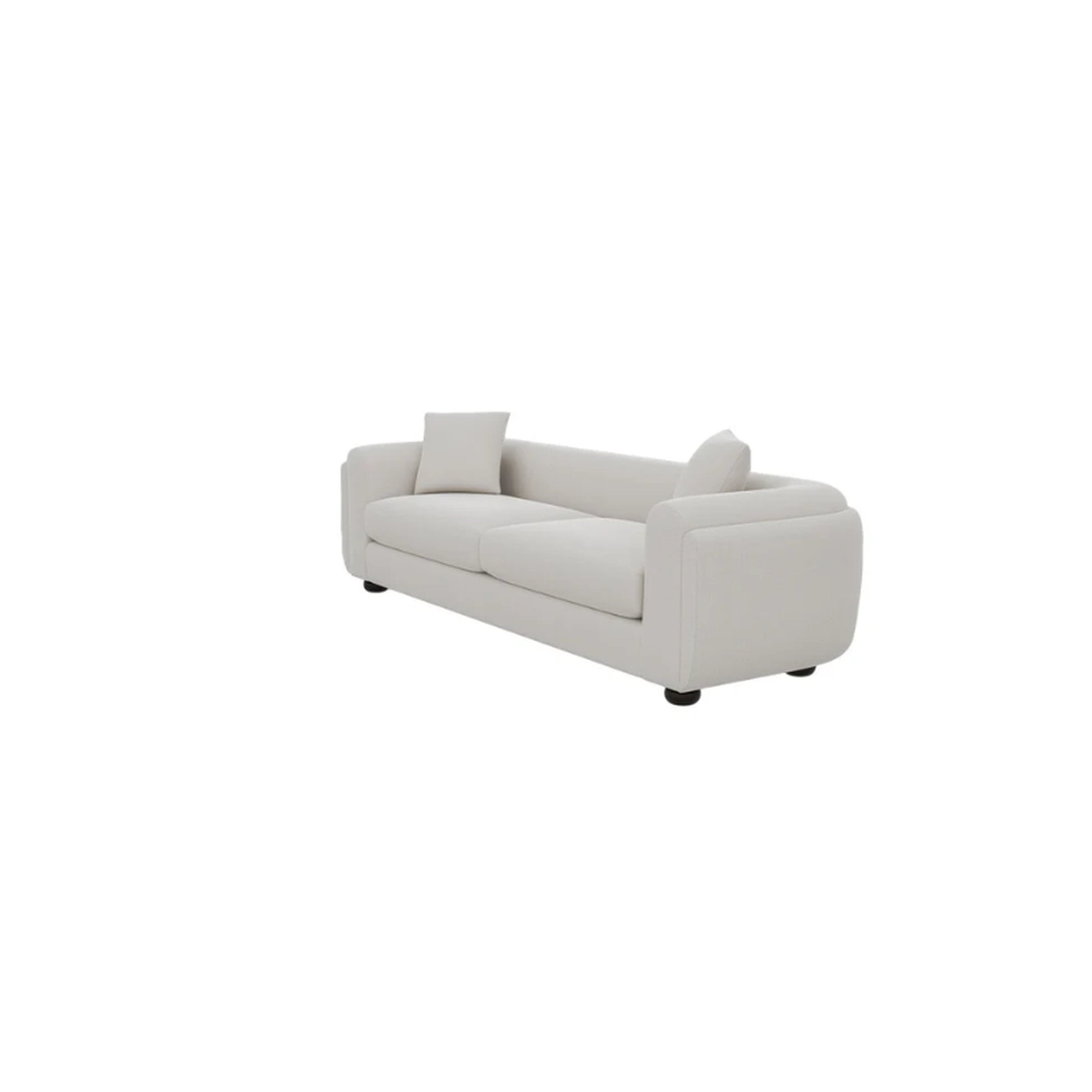 Light gray sofa on a white background
