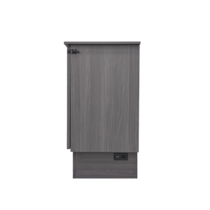Sideview of the midtown cabinet bed in a dark grey