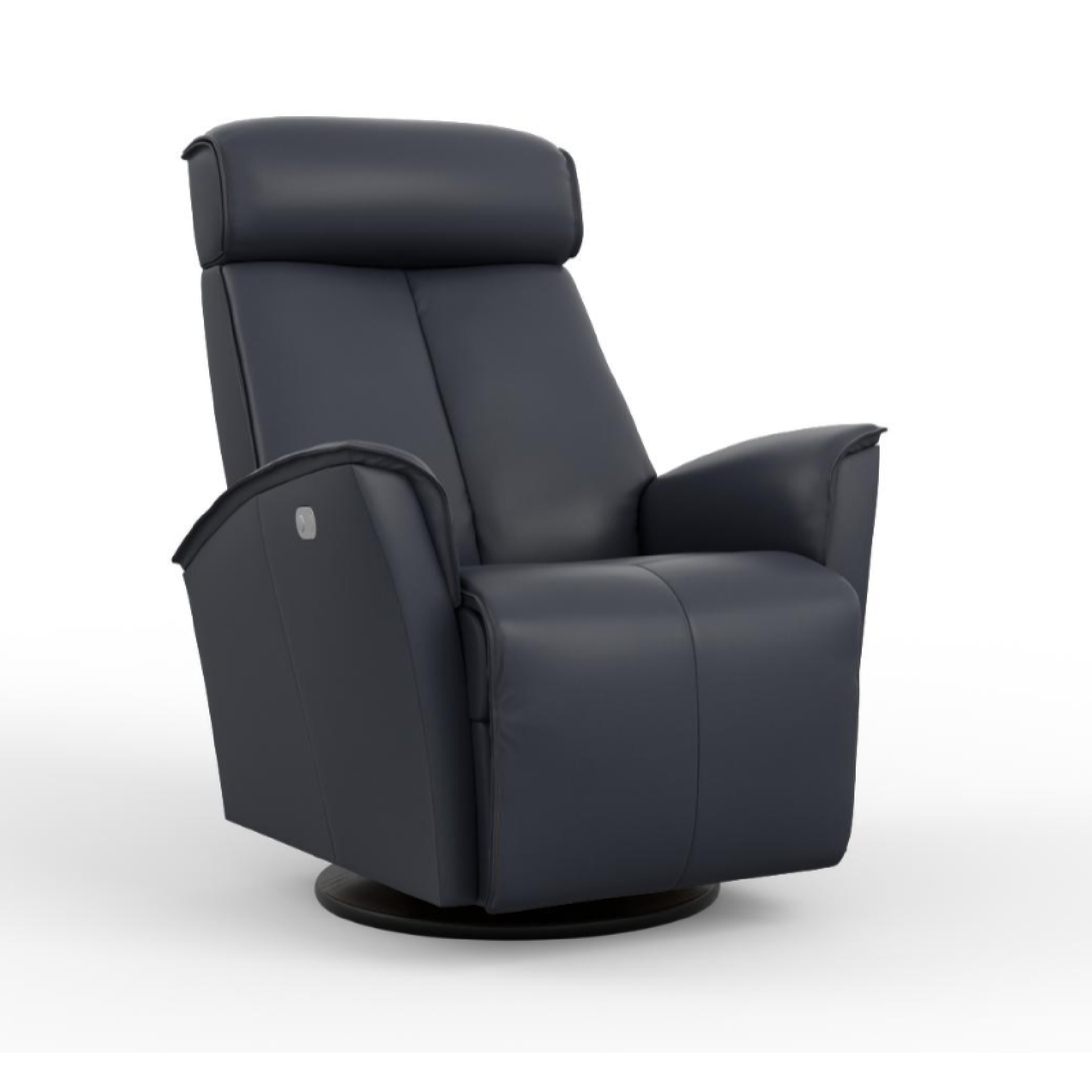 venice blue leather recliner