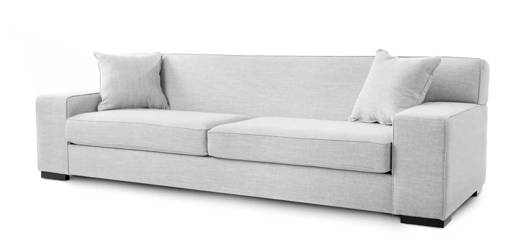 Violet Sofa showing a tight back and 2 seat cushions. 