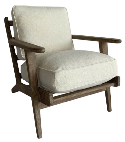 Yale Club Chair - Performance White Fabric