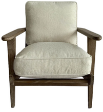 Load image into Gallery viewer, Yale Club Chair - Performance White Fabric
