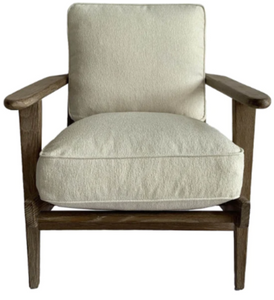 Yale Club Chair - Performance White Fabric
