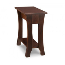 Load image into Gallery viewer, Wooden side table on a white background
