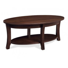 Load image into Gallery viewer, Wooden coffee table with a dark brown finish on a white background

