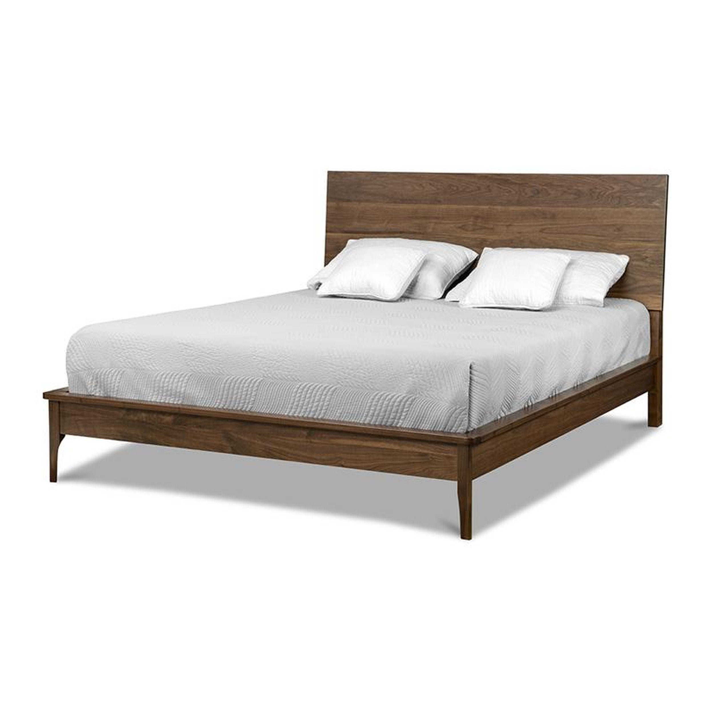 Evora Queen Platform Bed - Walnut Stain