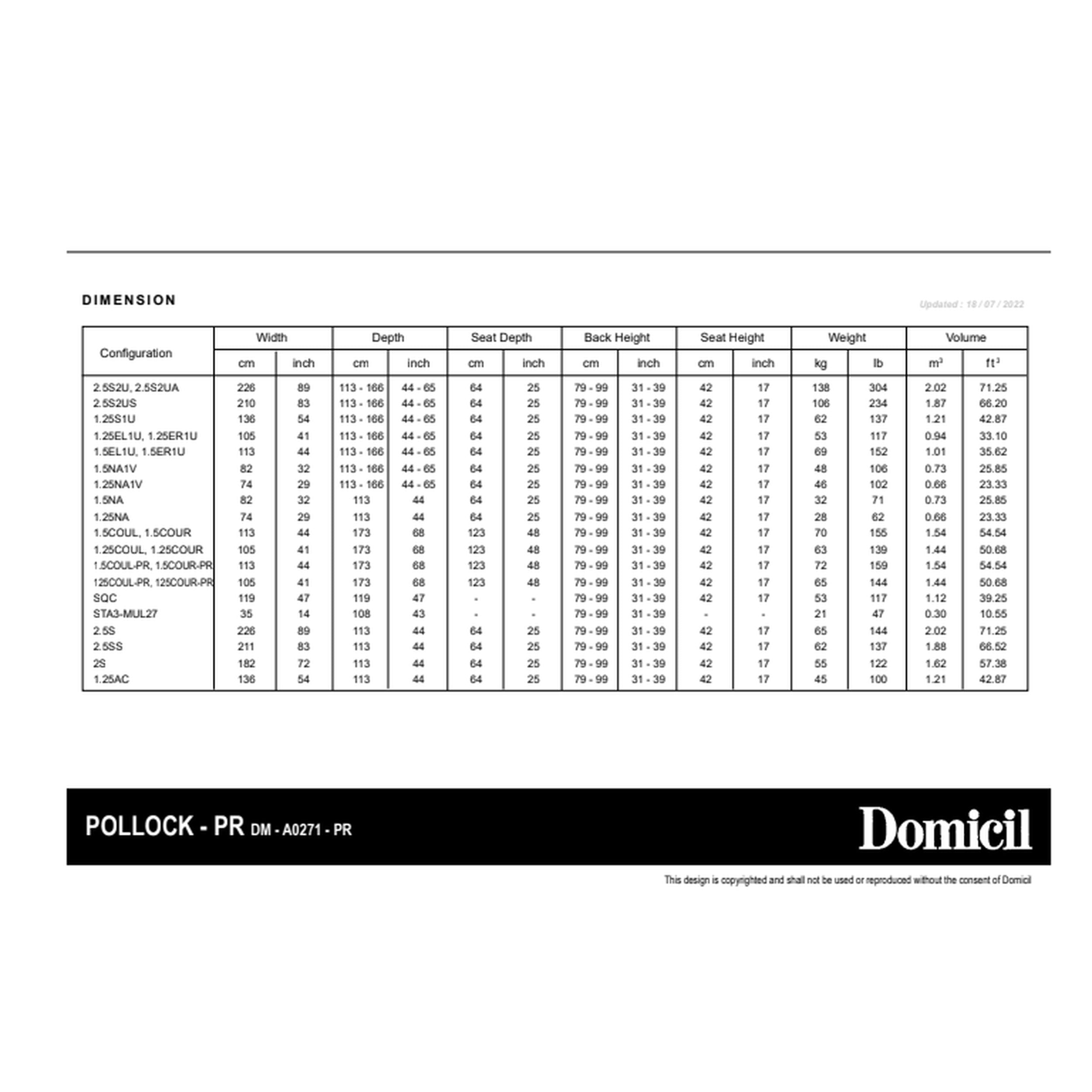 Pollock dimension sheet