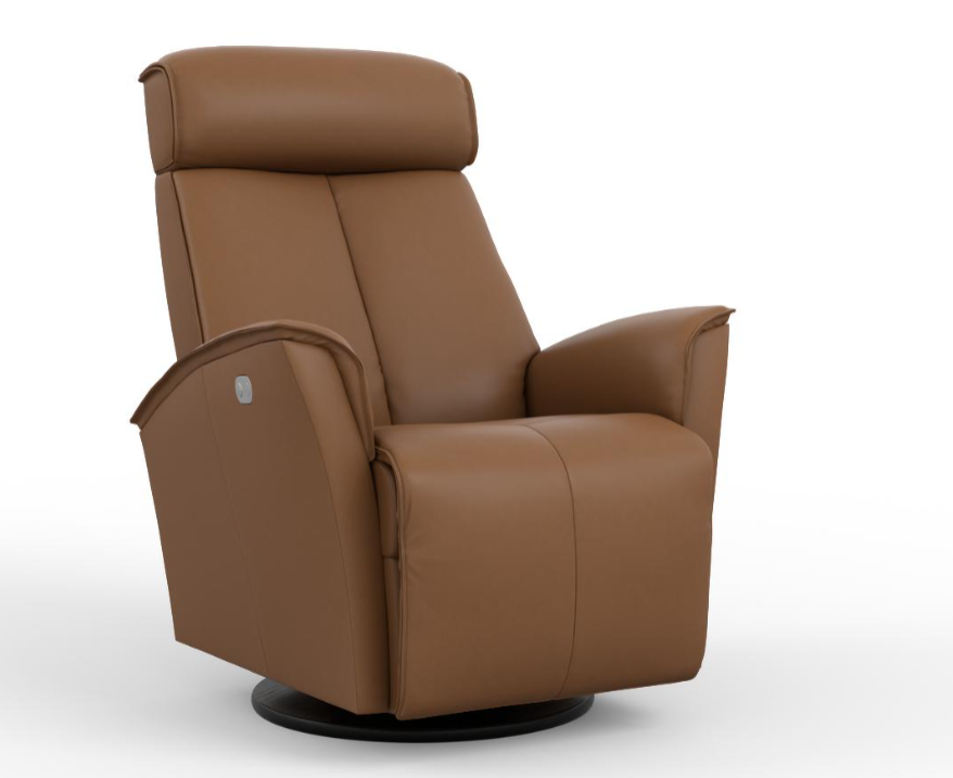 venice cgar or dark brown leather recliner