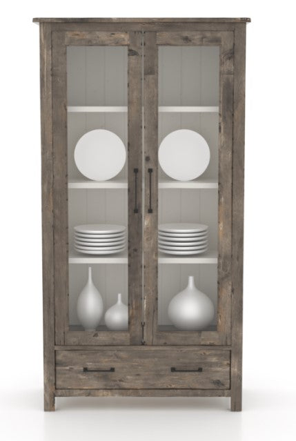 front view of the glass buffett in dove white and body color being 08 shadow