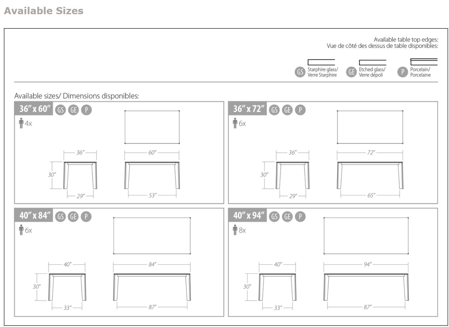 mystic table dimensions
