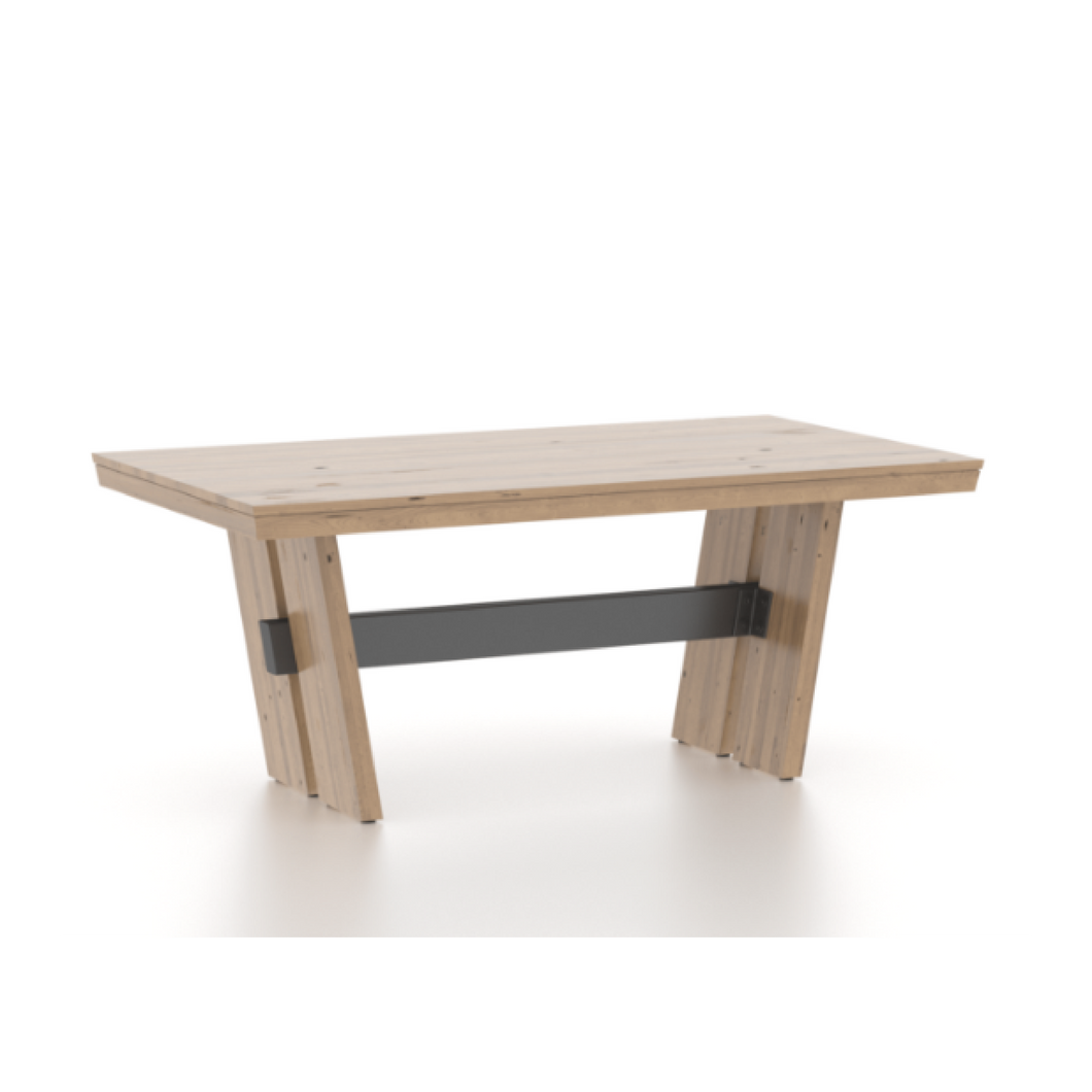 East Side Rectangular Wood Top Table 4072 - ER Base