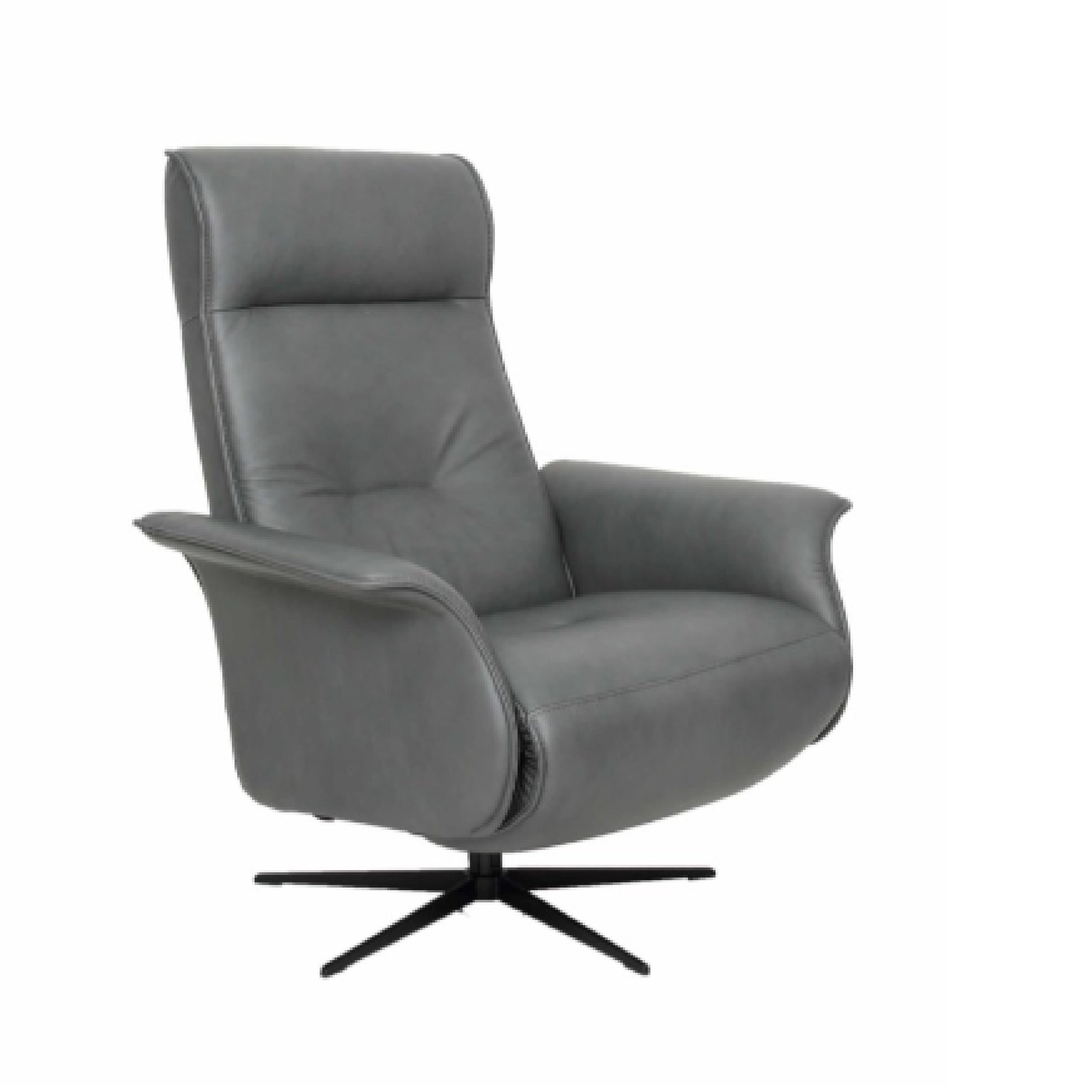 Finn electric recliner in sl black leather