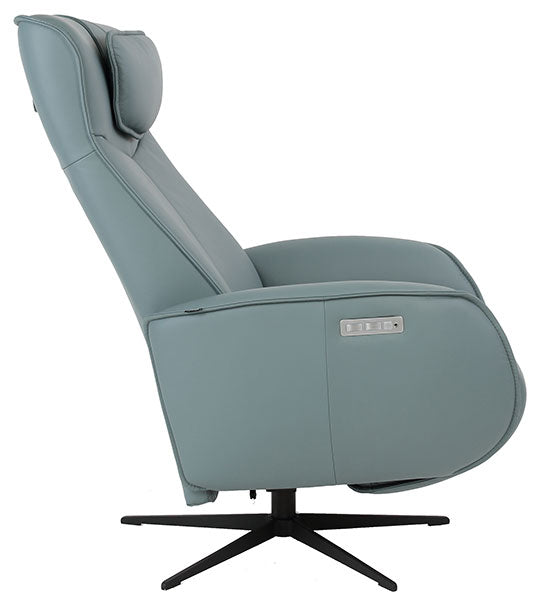 side view of the axel recliner in ice color
