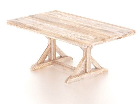 rustic table in a natural finished