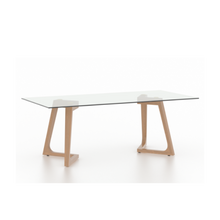 Load image into Gallery viewer, Modern Rectangular Glass Top Table 4084 - NN Base
