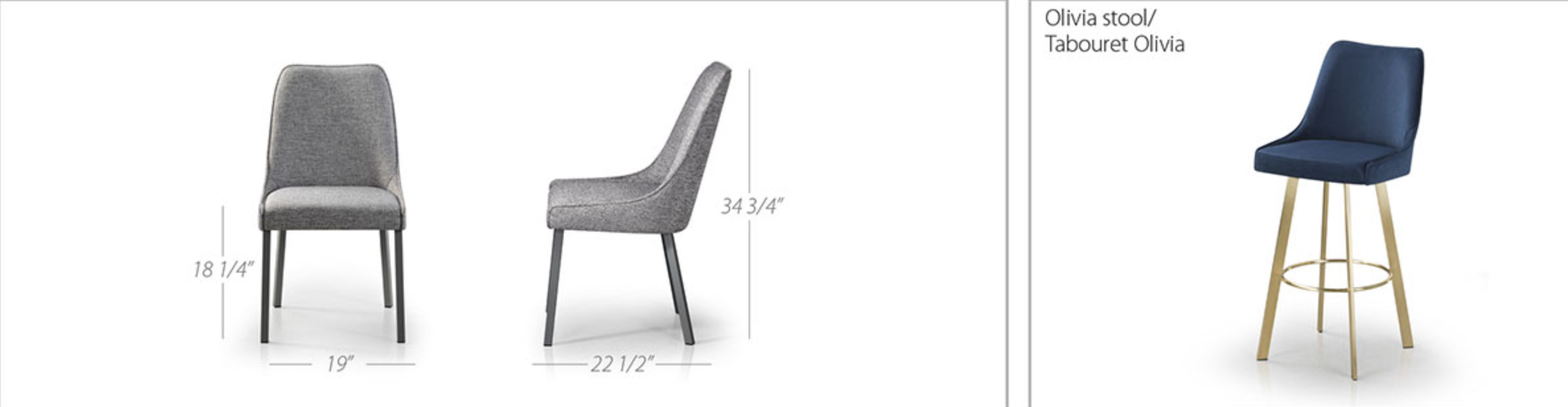 olivia chair dimensions
