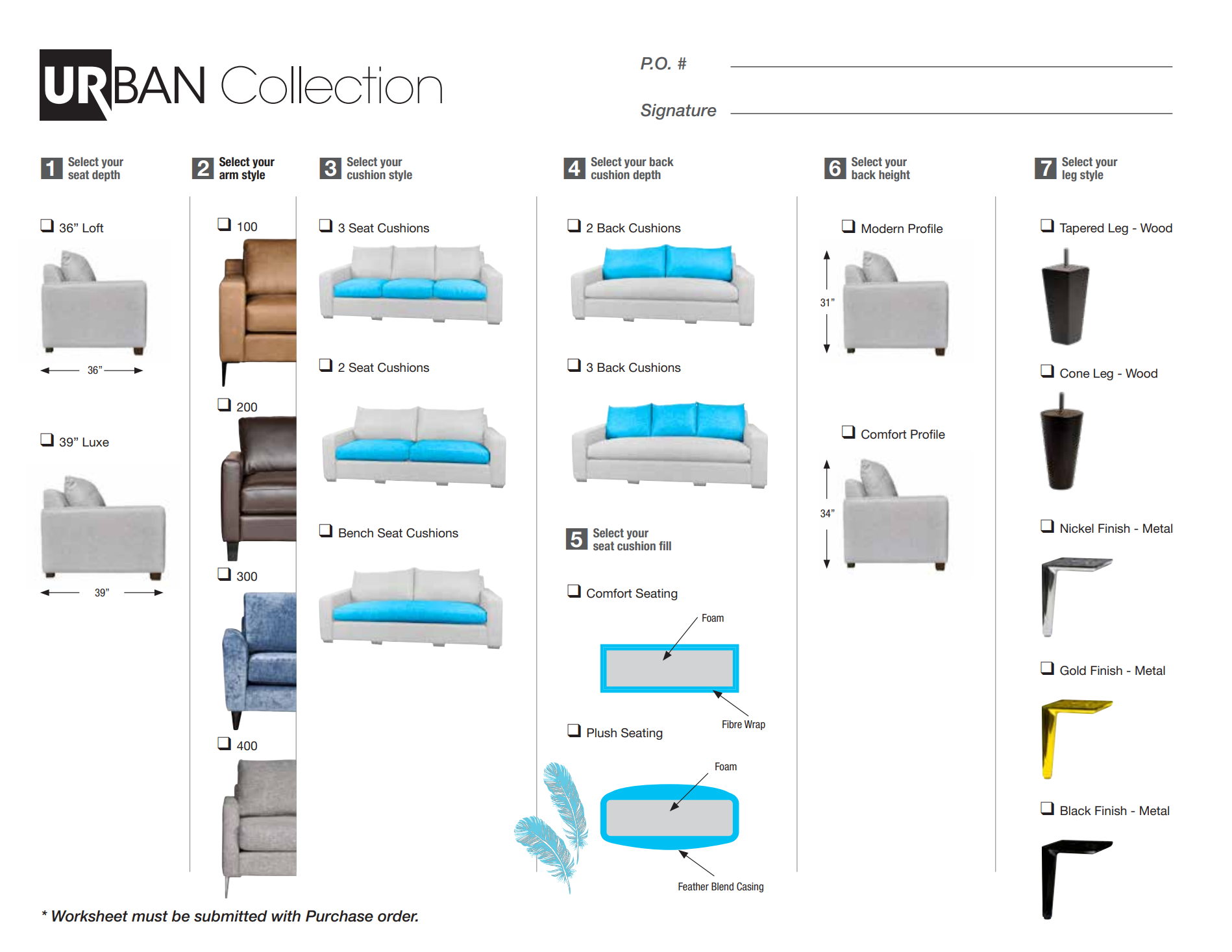 urban collection dimension sheet
