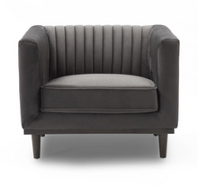 Load image into Gallery viewer, Sage Club Chair - Stone Grey Velvet
